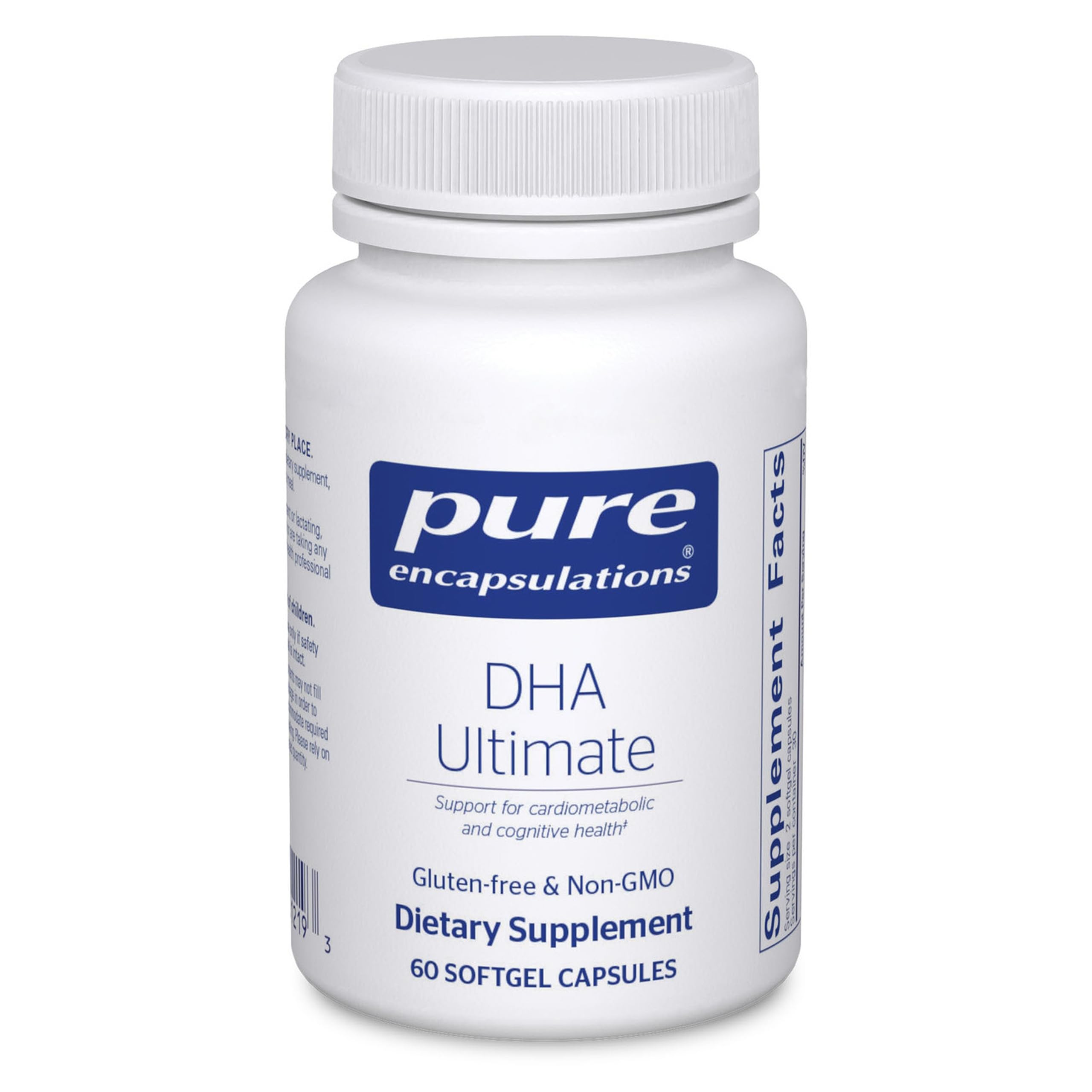 Pure Encapsulations DHA Ultimate – bouteille, soutien potentiel au cerveau et à la peau