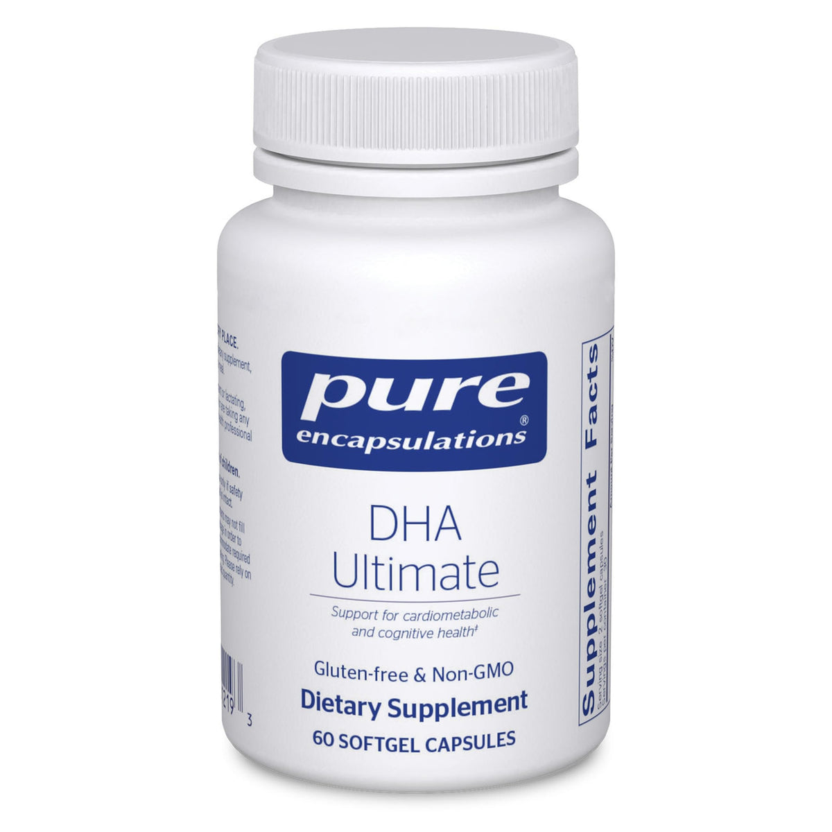 Pure Encapsulations DHA Ultimate – bouteille, soutien potentiel au cerveau et à la peau