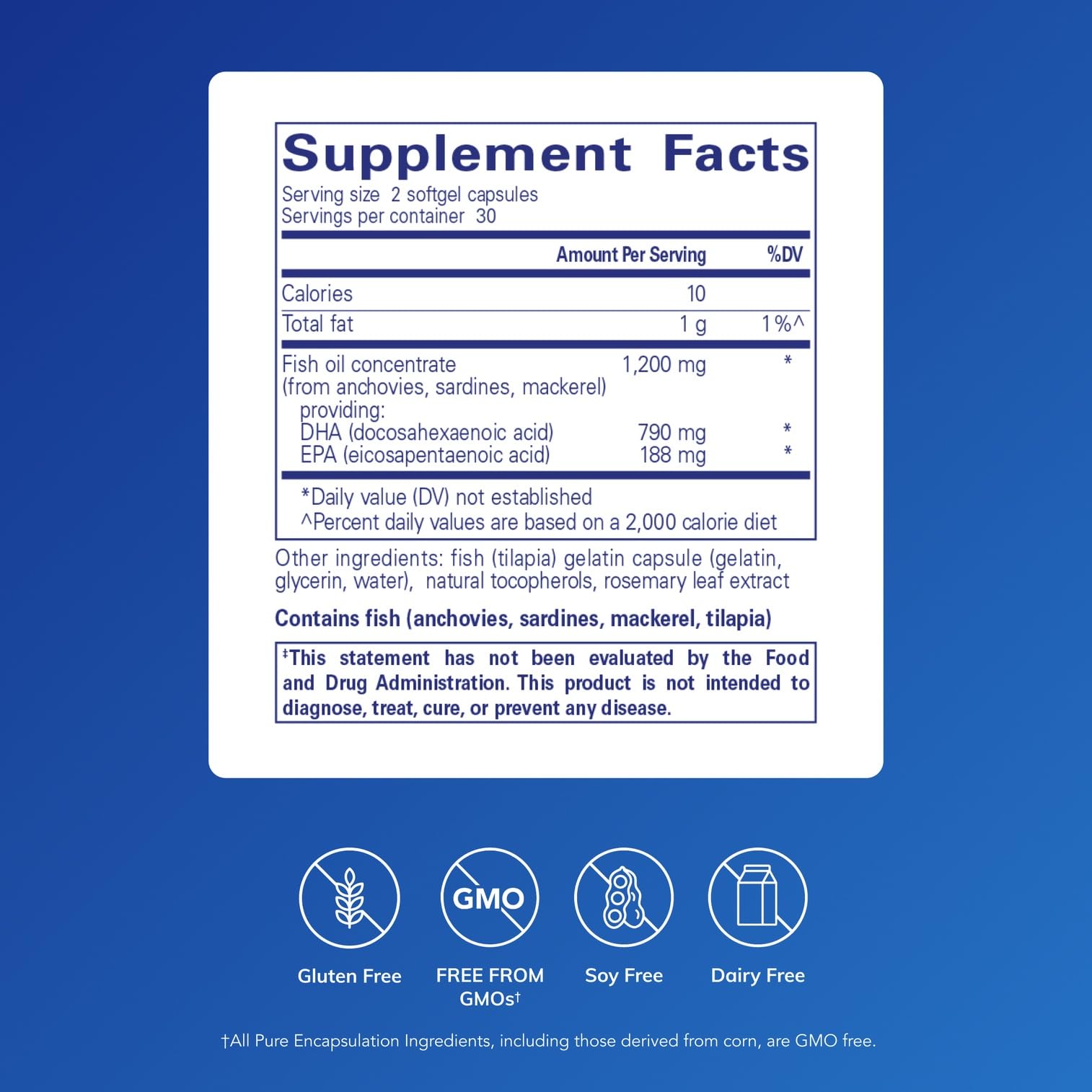Pure Encapsulations DHA Ultimate – capsules, apport oméga-3 pour soutien cognitif potentiel