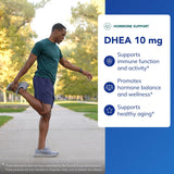 Pure Encapsulations DHEA 10 mg étiquette lisible et absorption facilitée.