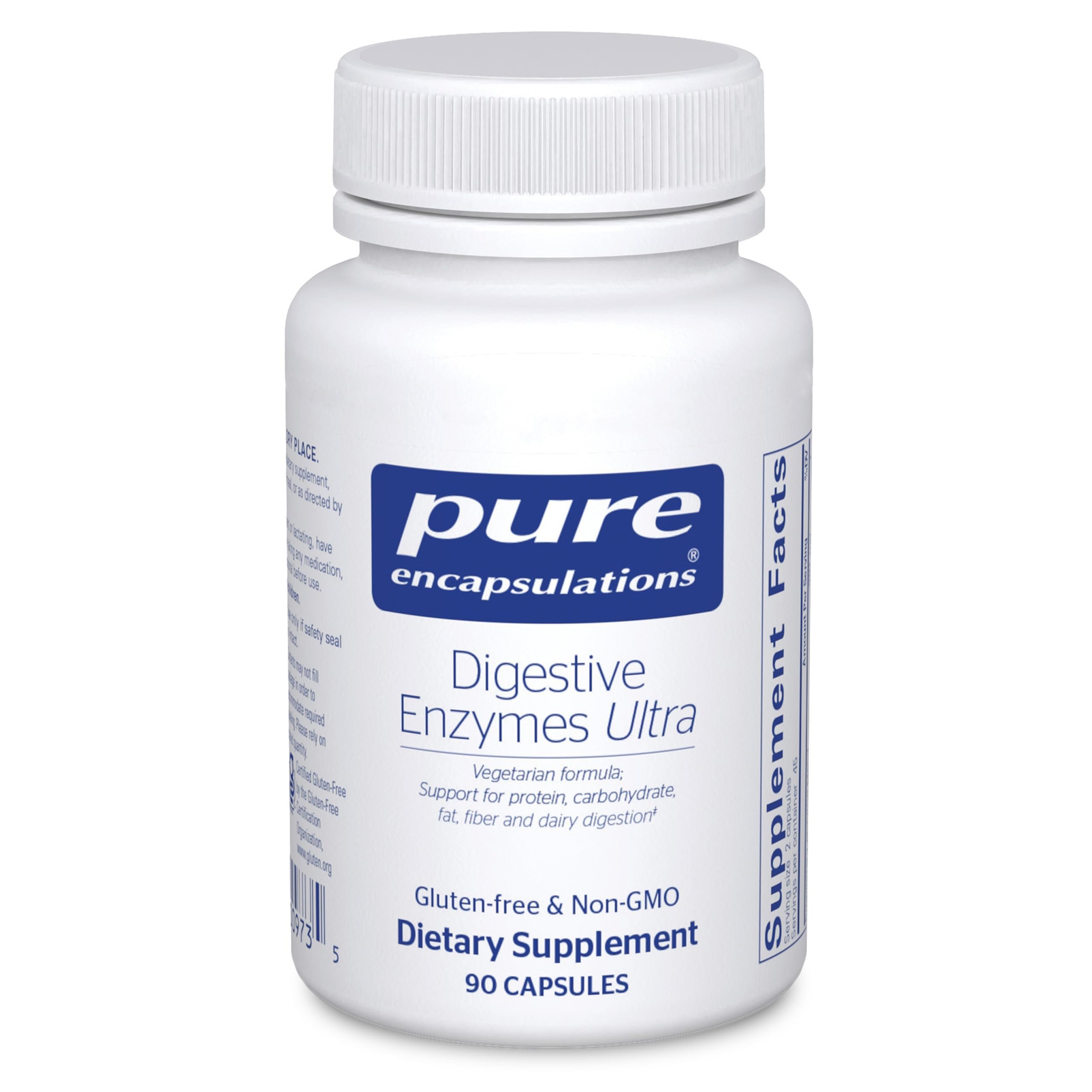 Pure Encapsulations Digestive Enzymes Ultra, bouteille, aide à la digestion des protéines.