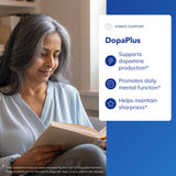 Packaging extérieur de DopaPlus Pure Encapsulations en présentation claire et vegan.