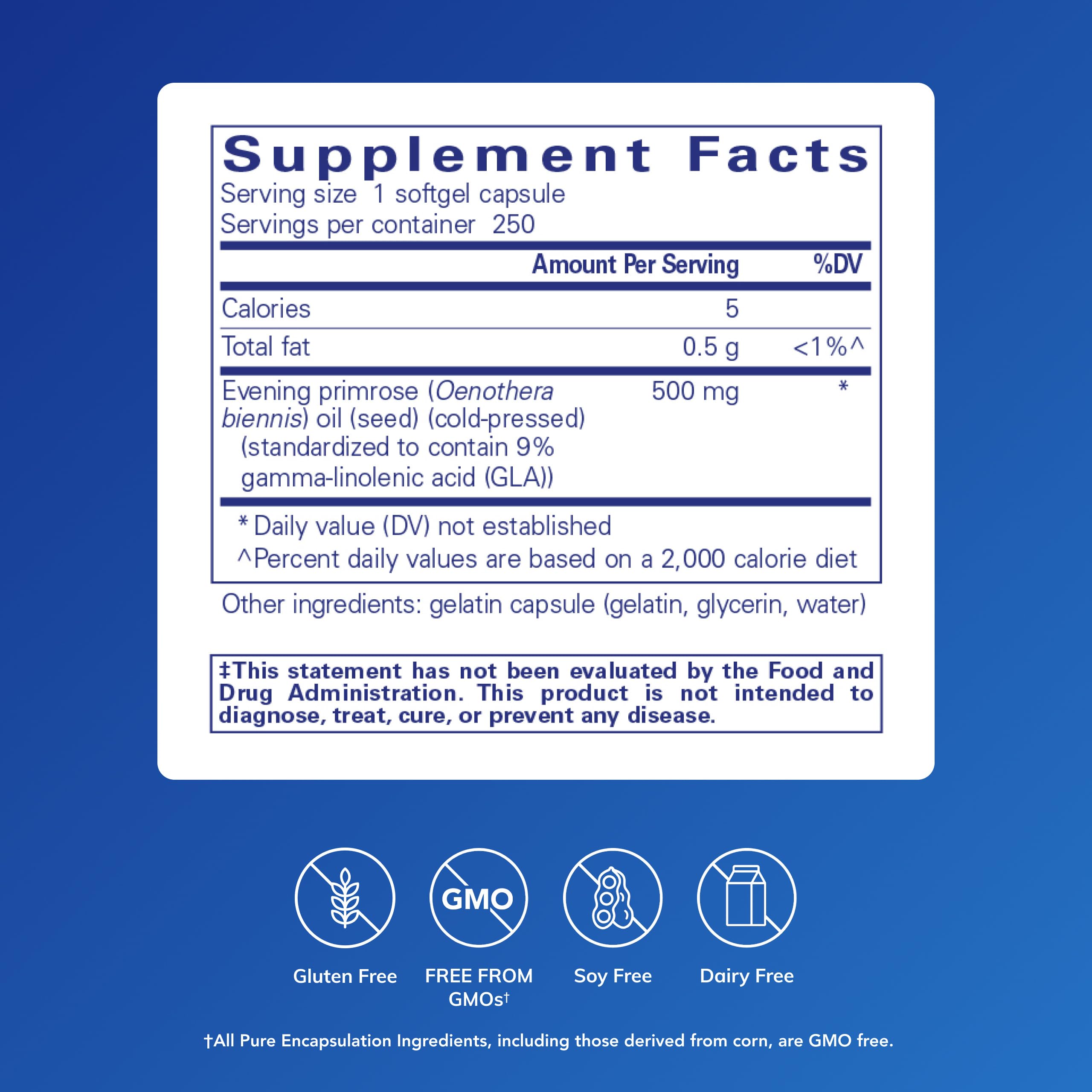 Capules softgel Pure Encapsulations E.P.O., faciles à intégrer dans la routine quotidienne