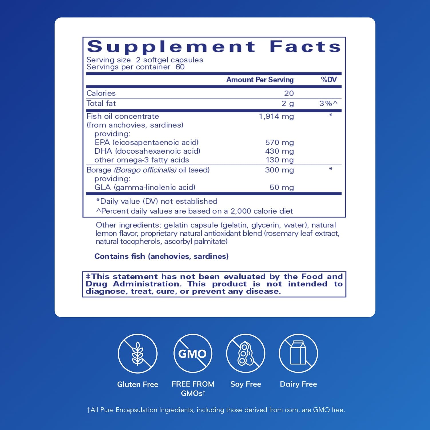 Pure Encapsulations EFA Essentials : gélules soutenant potentiellement les articulations et le confort.