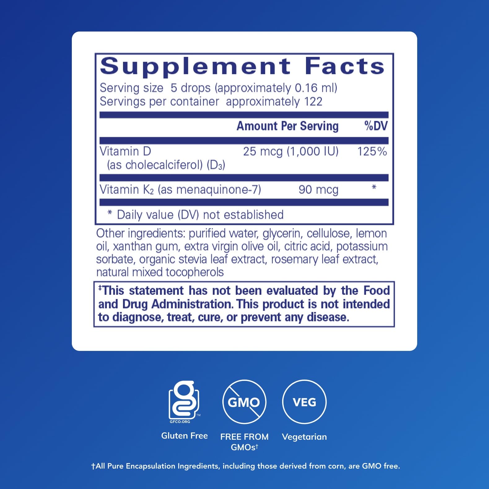 Pure Encapsulations EmulsiSorb K2/D3 liquide, pipette-doseur — dosage précis et pratique.