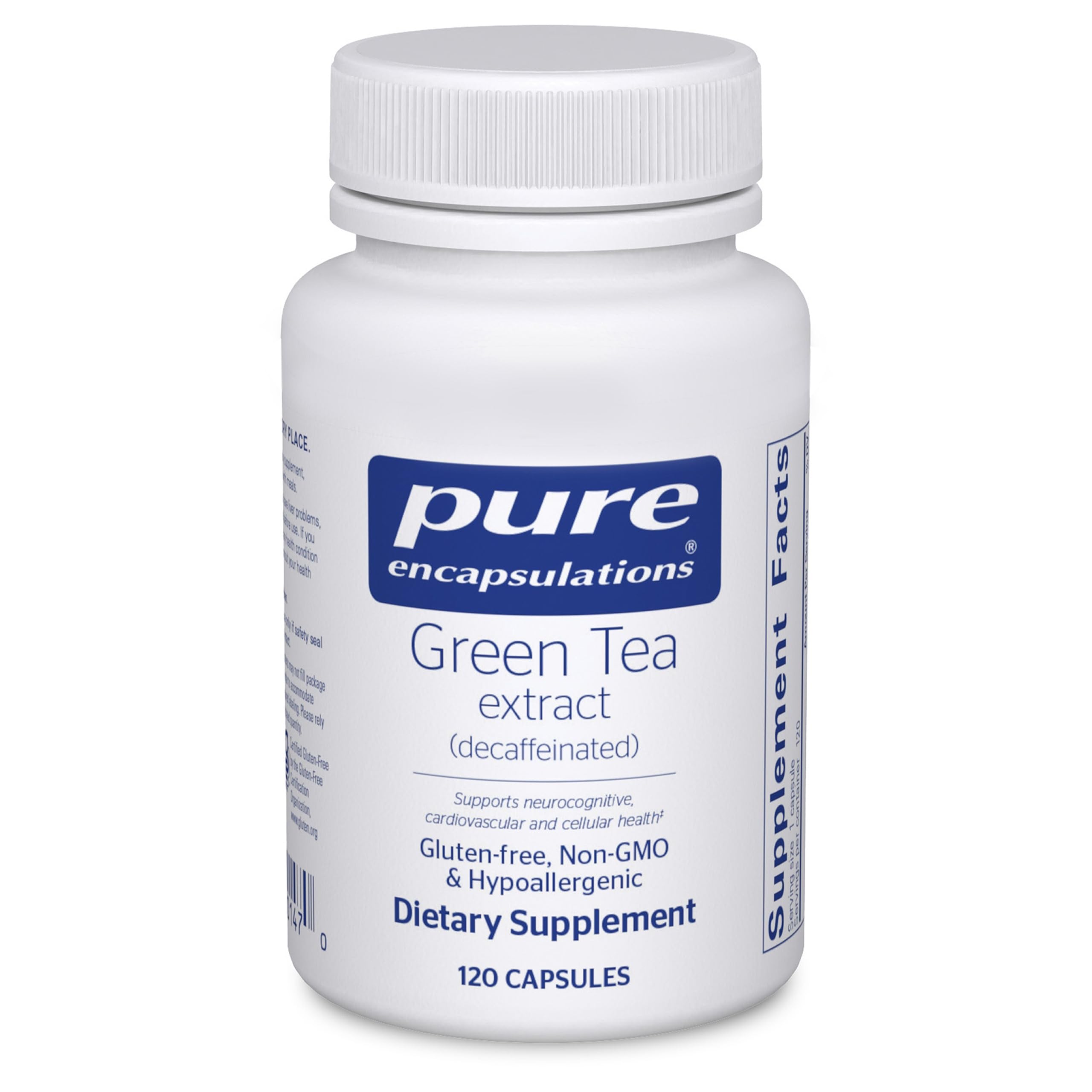 Pure Encapsulations Extrait thÉ vert décaféiné, bouteille, soutien antioxydant pour les cellules