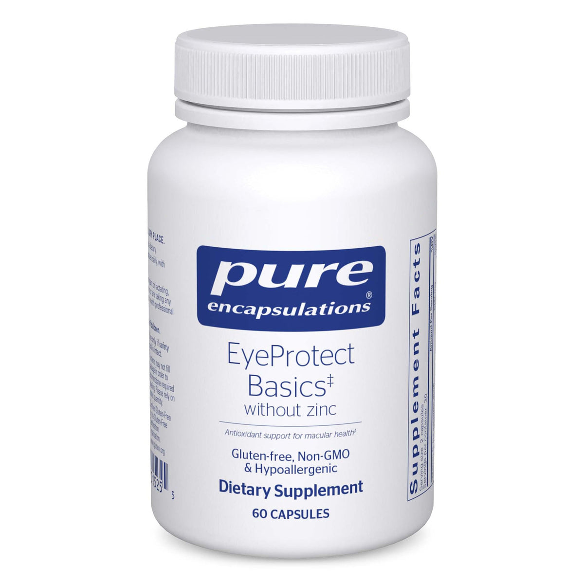 Pure Encapsulations EyeProtect Basics sans zinc : bouteille prête à l’emploi pour le quotidien.