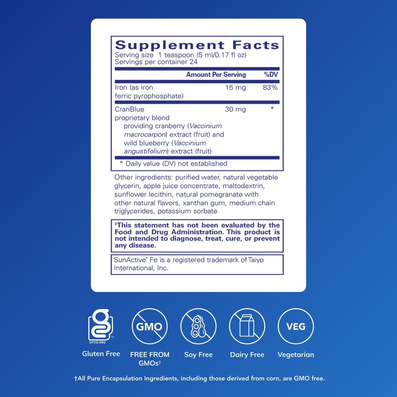 Goutte-doseur Pure Encapsulations, dosage précis et facile