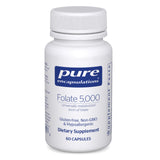 Pure Encapsulations Folate 5,000: bouteille montrant le format pratique pour une routine quotidienne