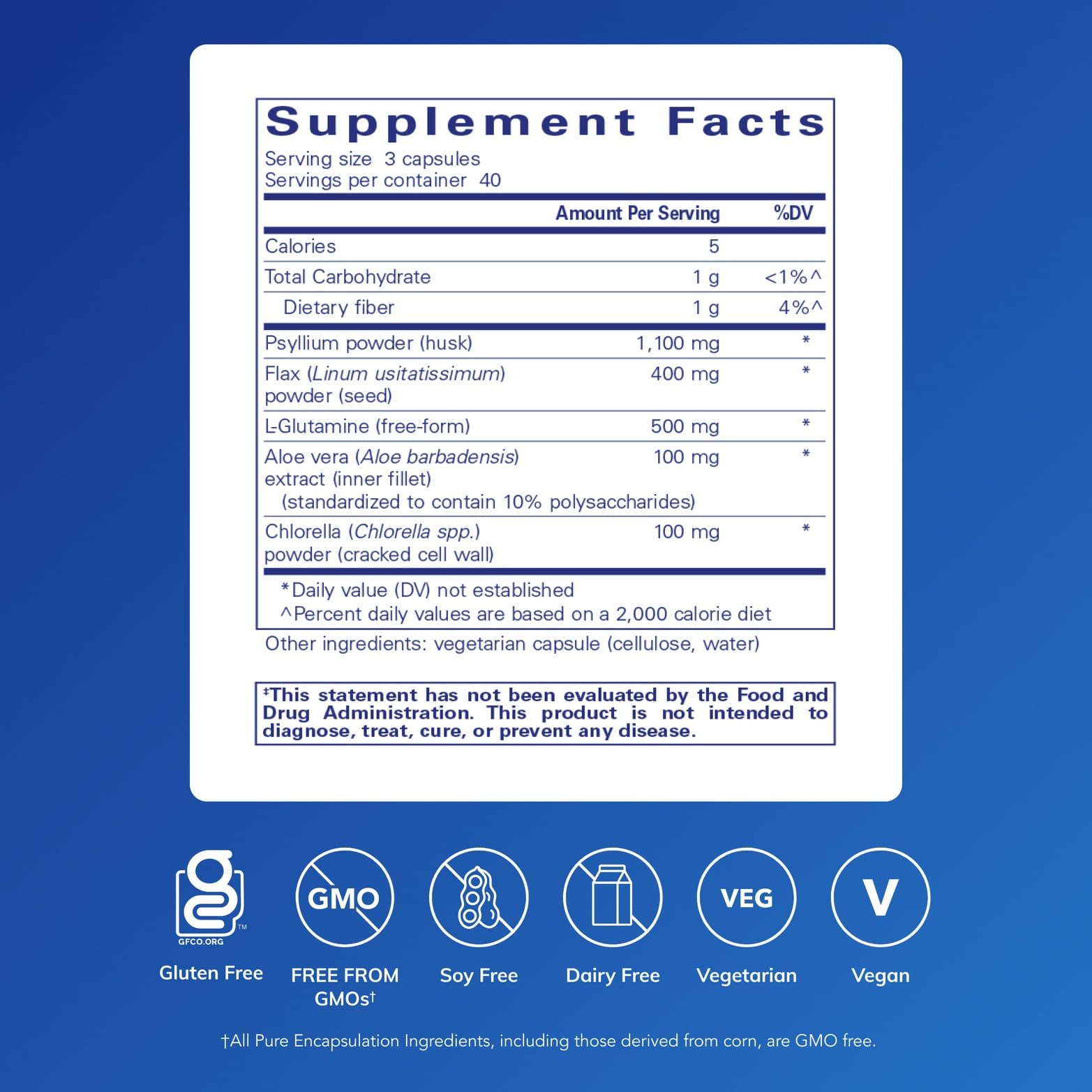 Pure Encapsulations G.I. Fortify — capsules faciles à prendre pour la routine quotidienne.