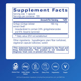 Pure Encapsulations Ginkgo 50: etiquette produit, garantie sans allergènes et additifs.