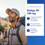 Pure Encapsulations Ginkgo 50: ingrédients naturels mis en avant pour la transparence.