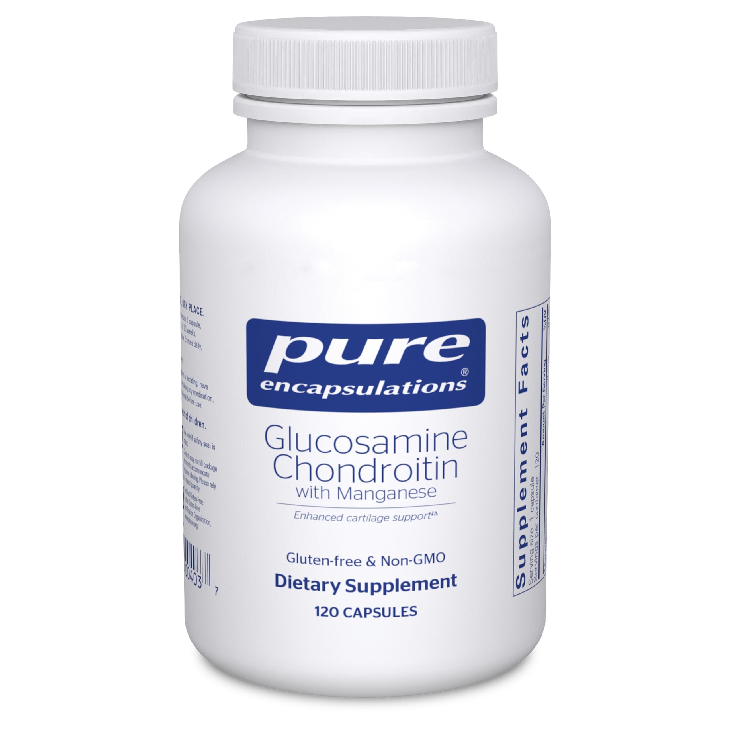 Pure Encapsulations Glucosamine-Chondroïtine manganèse - bouteille prête à l’emploi pour soutenir les articulations.