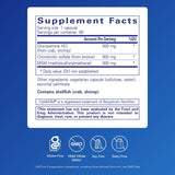 Pure Encapsulations: boite avec gélules glucosamine-chondroitine-MSM, utilisation quotidienne.