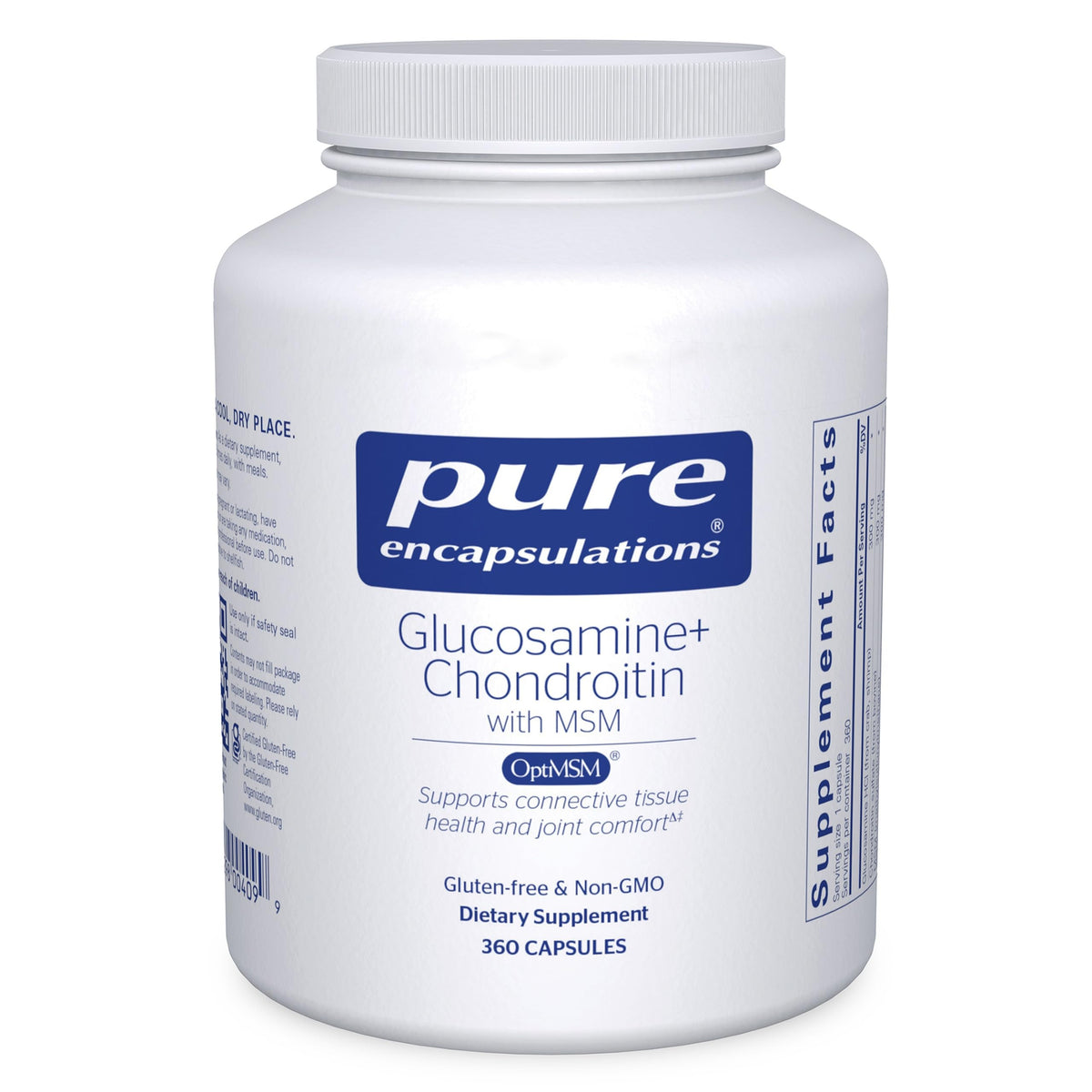 Pure Encapsulations glucosamine chondroitine MSM – bouteille prête à l'emploi pour les articulations
