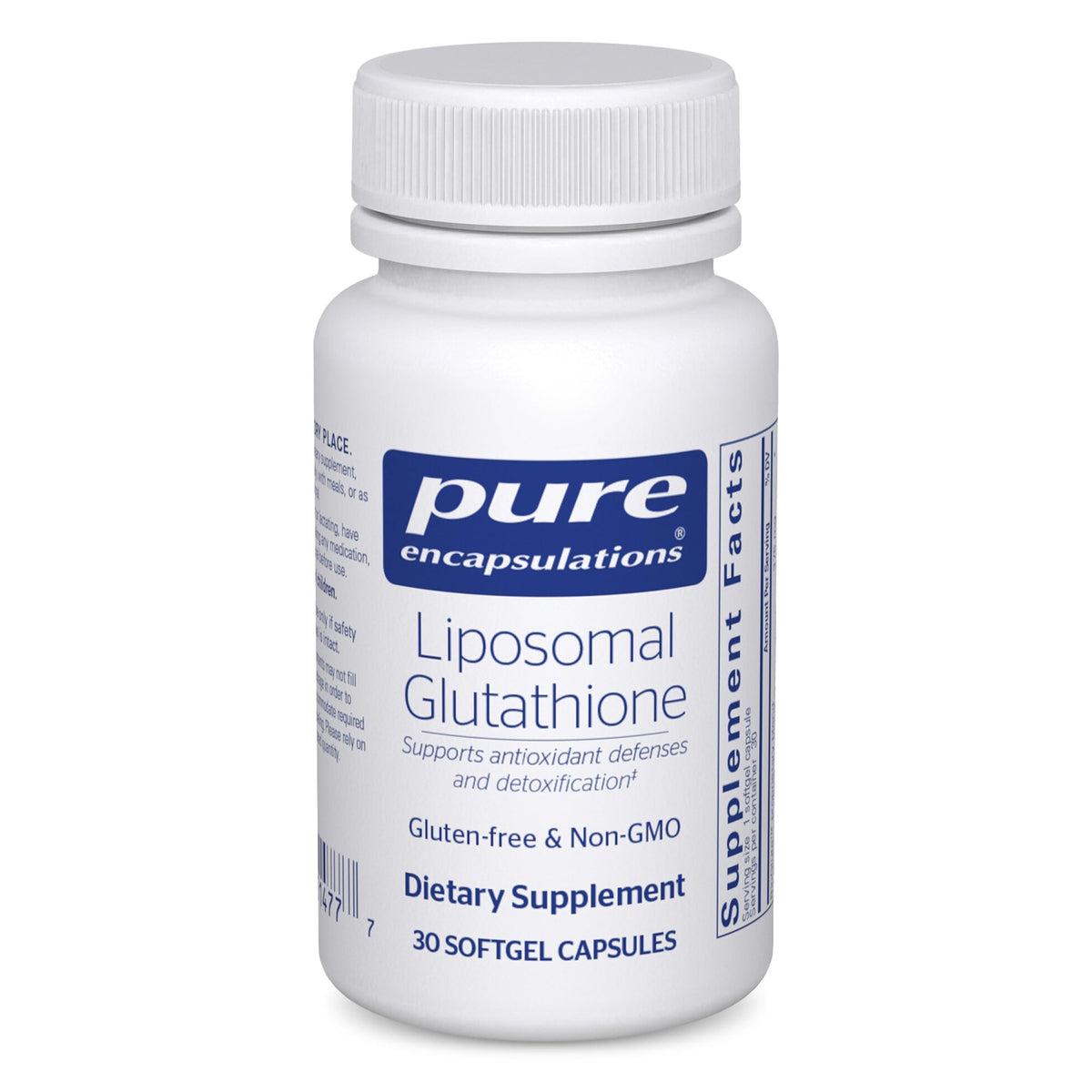 Pure Encapsulations glutathion liposomale bouteille: soutien potentiel du foie et protection cellulaire.
