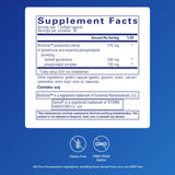 Pure Encapsulations glutathion liposomale étiquette: informations claires et sans allergènes.