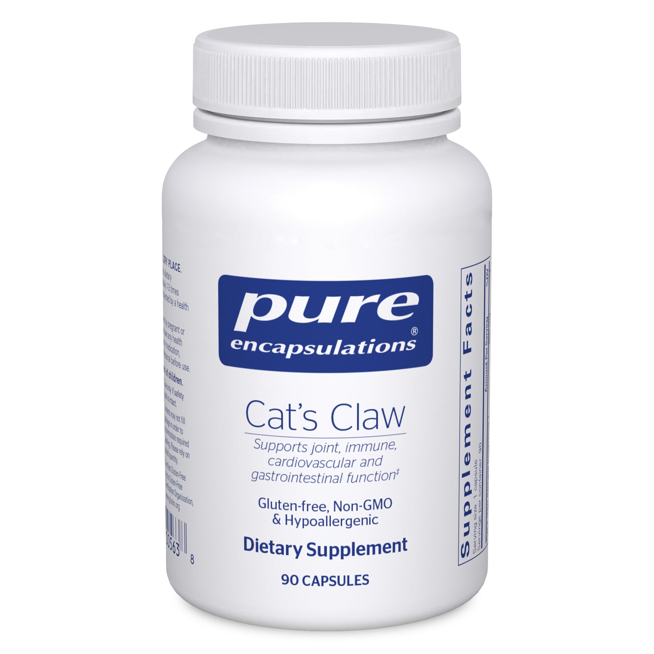 Pure Encapsulations Cat's Claw – Bouteille : soutien potentiel des articulations et du bien-être.