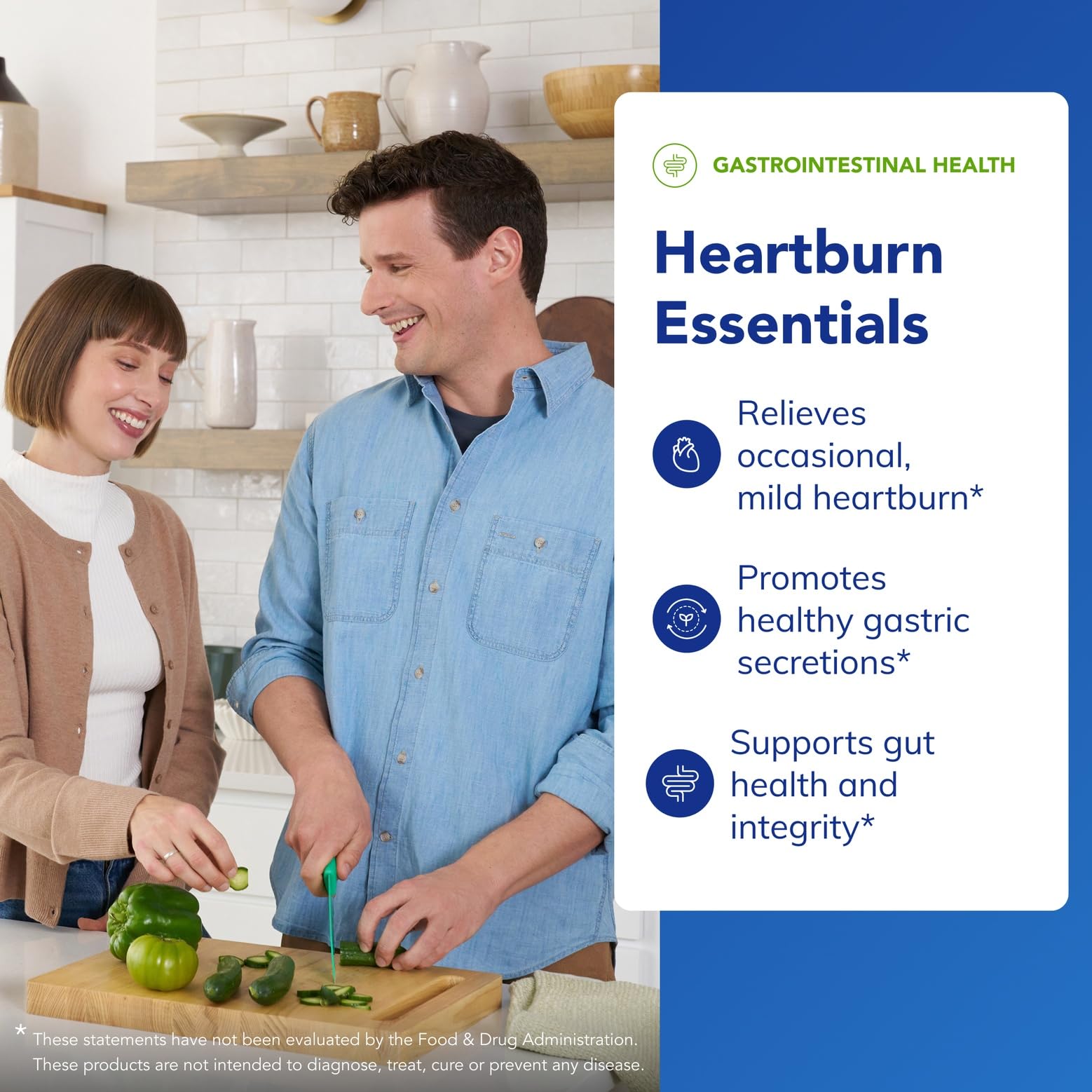Pure Encapsulations Heartburn Essentials – étiquette claire indiquant les ingrédients clés.