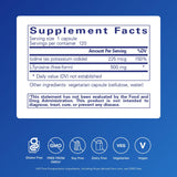 Capsules Pure Encapsulations Iode Tyrosine, formulation hypoallergenique pour routine bien-être.