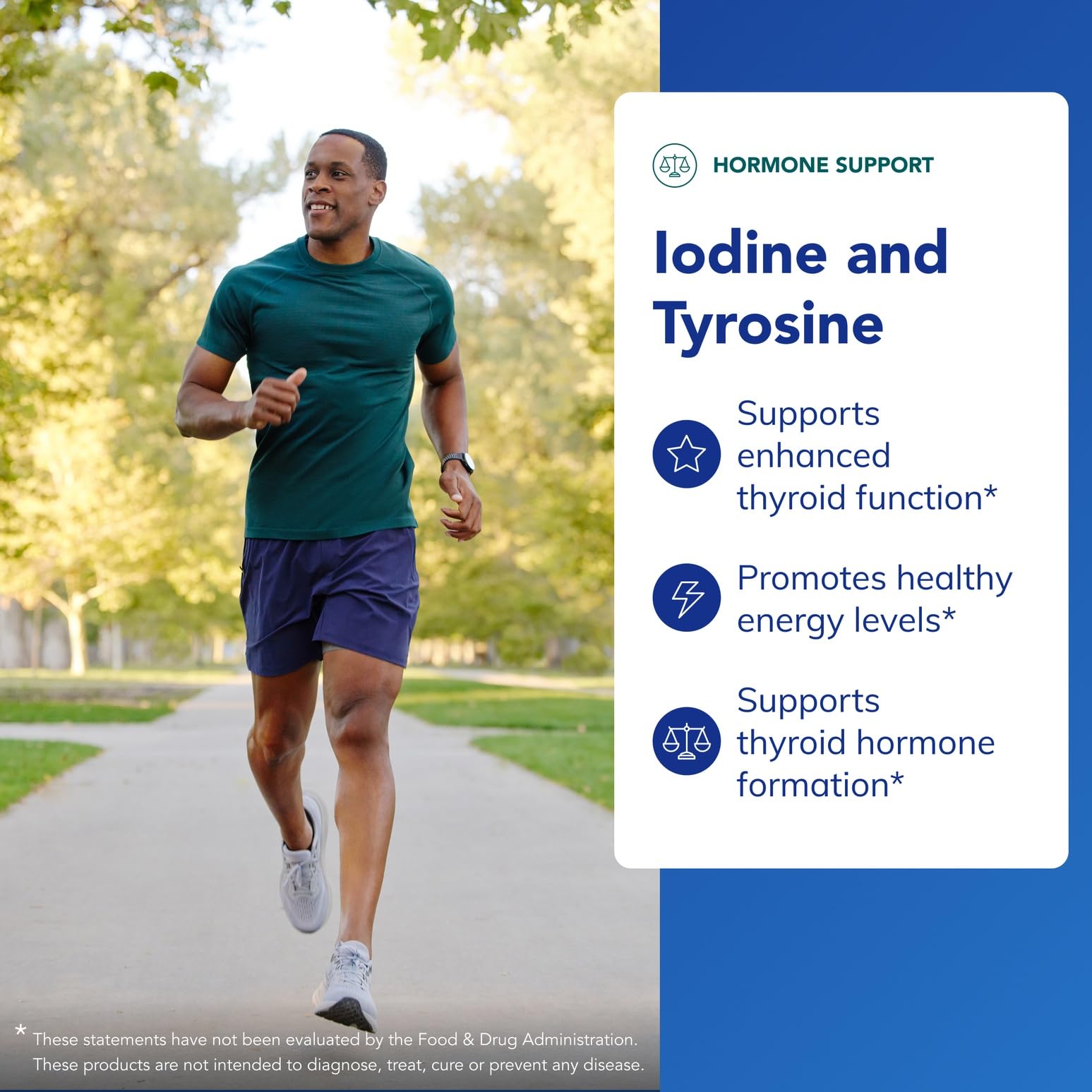 Étiquette Pure Encapsulations Iode Tyrosine, sans allergènes, transparence et pureté.