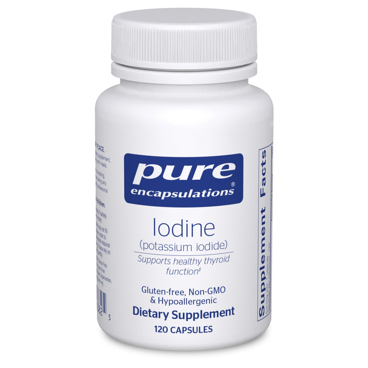 Pure Encapsulations Iode – Bouteille de gélules, soutien possible au métabolisme cellulaire.