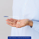 Pure Encapsulations L-Arginine – étiquette zoomée montrant le dosage recommandé.