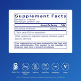 Pure Encapsulations L-Glutamine plan rapproché de l'étiquette, qualité et pureté mises en évidence.