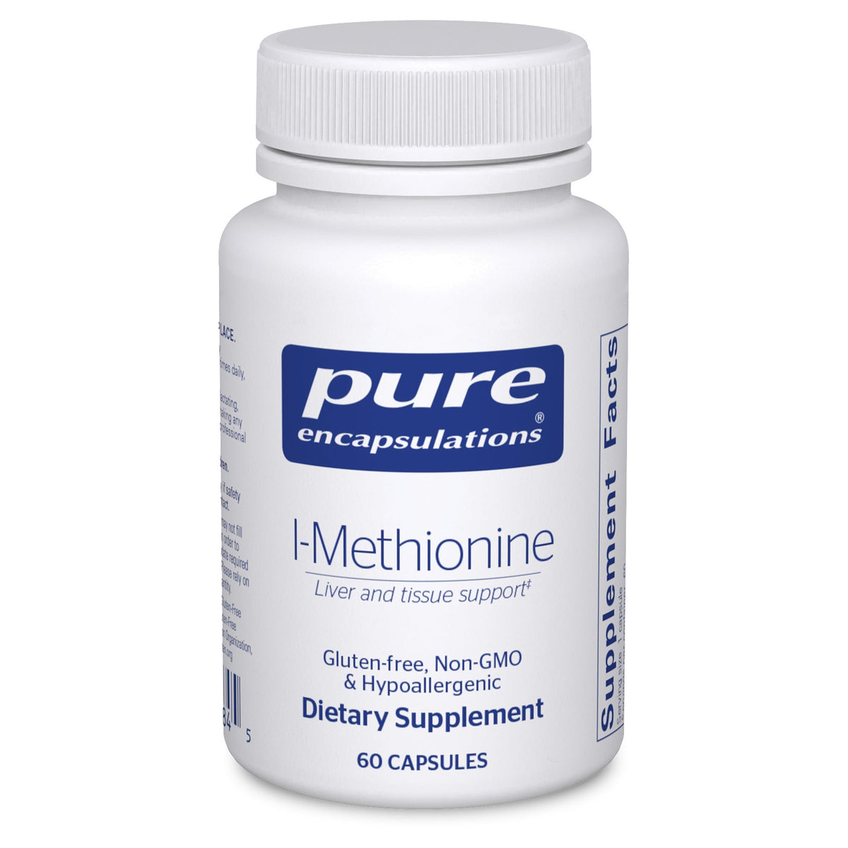 Pure Encapsulations L-Methionine, bouteille 60 capsules, soutien potentiel des protéines.