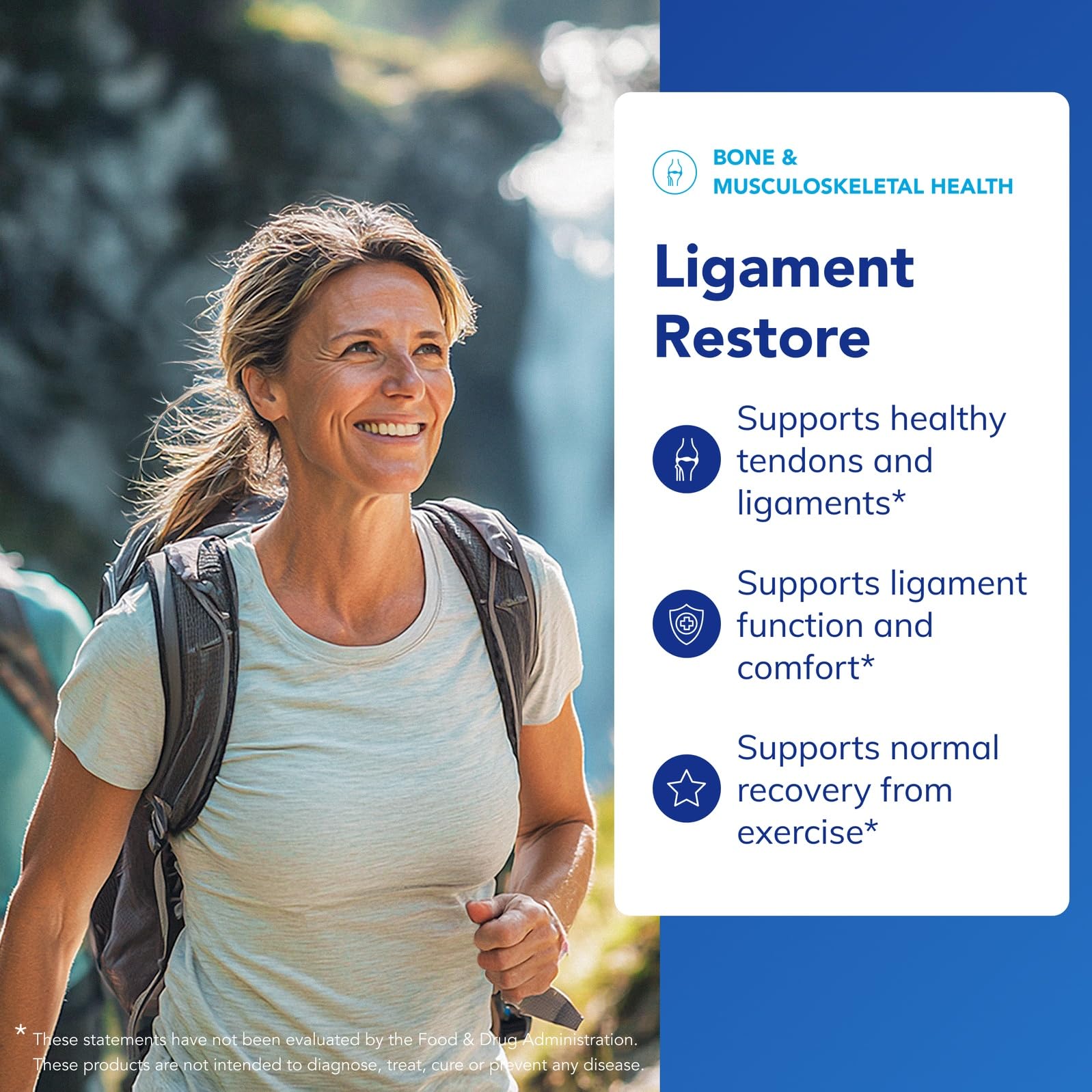 Étiquette Ligament Restore – formule collagène et acides aminés prête à l'emploi.