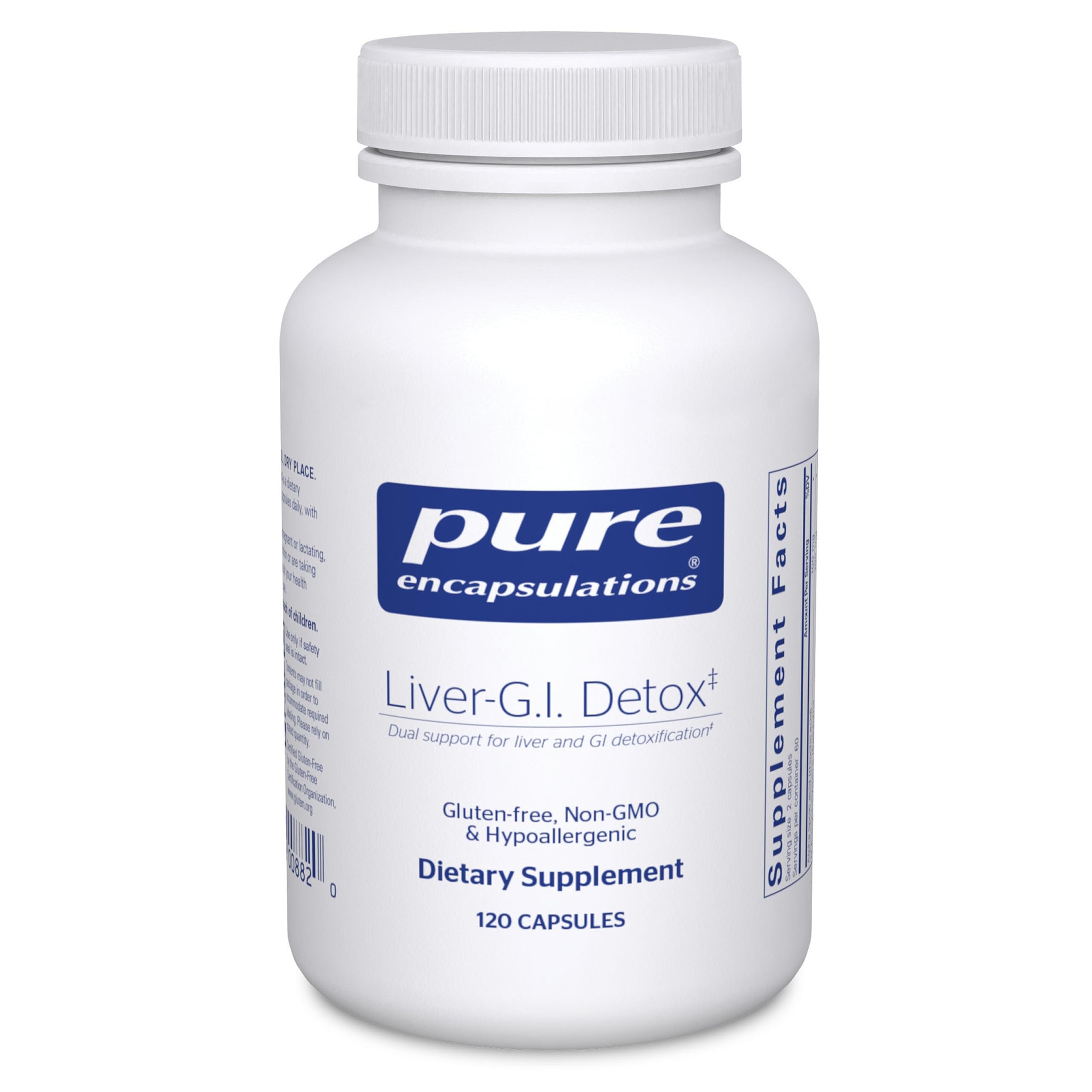 Pure Encapsulations Liver-G.I. Detox: bouteille affichée, soutien naturel du foie et de la digestion