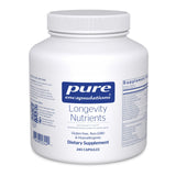 Pure Encapsulations Longevity Nutrients, bouteille: soutien potentiel au vieillissement sain.