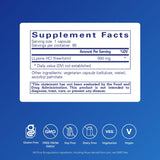 Pure Encapsulations L-Lysine, capsules; peut soutenir la santé des gencives et des lèvres.