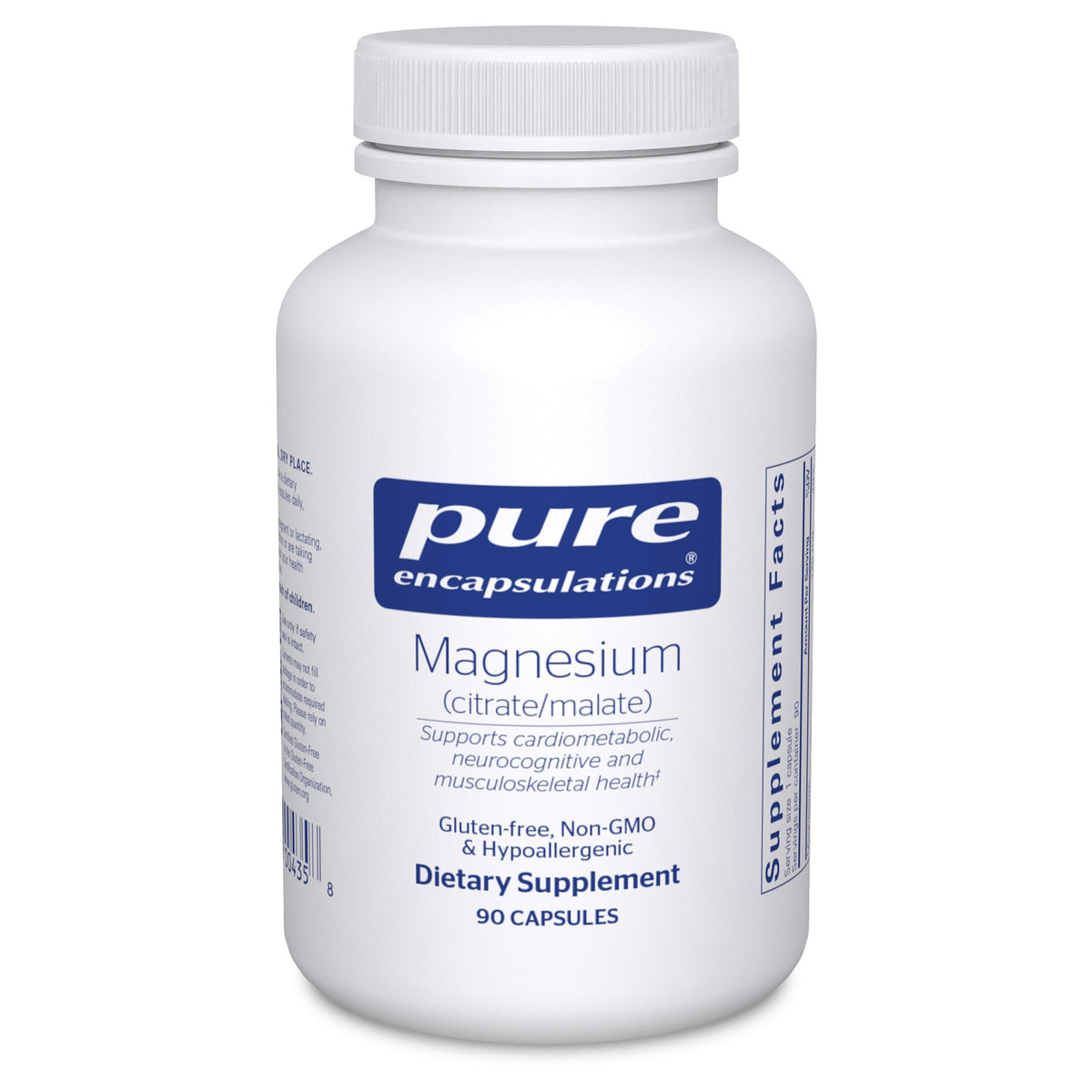 Pure Encapsulations Magnésium citrate-malate – bouteille, capsules pour soutien énergie et métabolisme