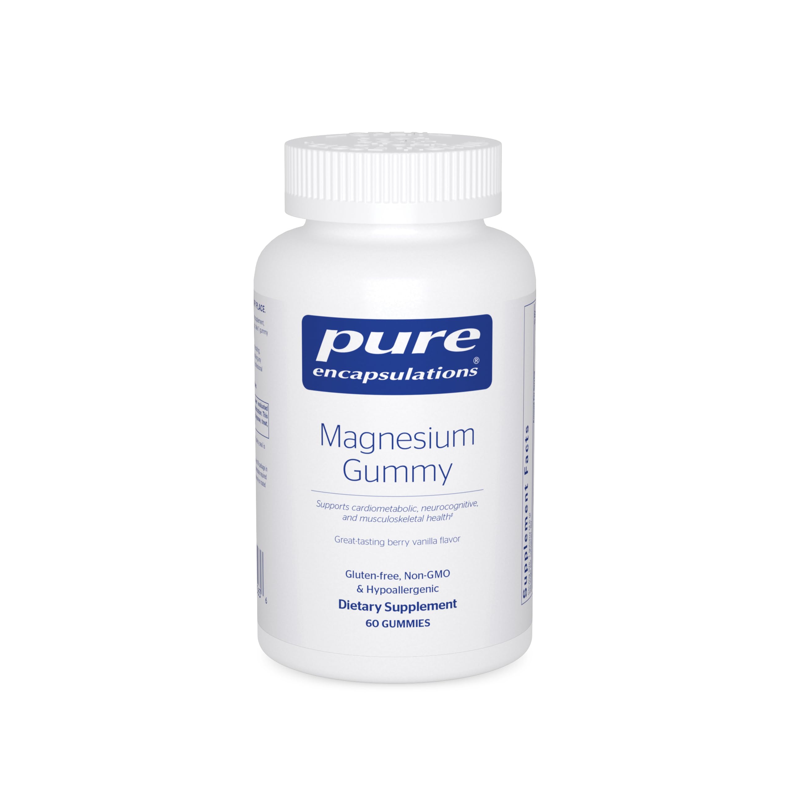 Pure Encapsulations Magnesium Gummy – bouteille – apport quotidien pratique pour la détente