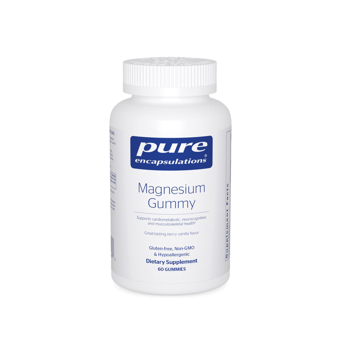 Pure Encapsulations Magnesium Gummy – bouteille – apport quotidien pratique pour la détente