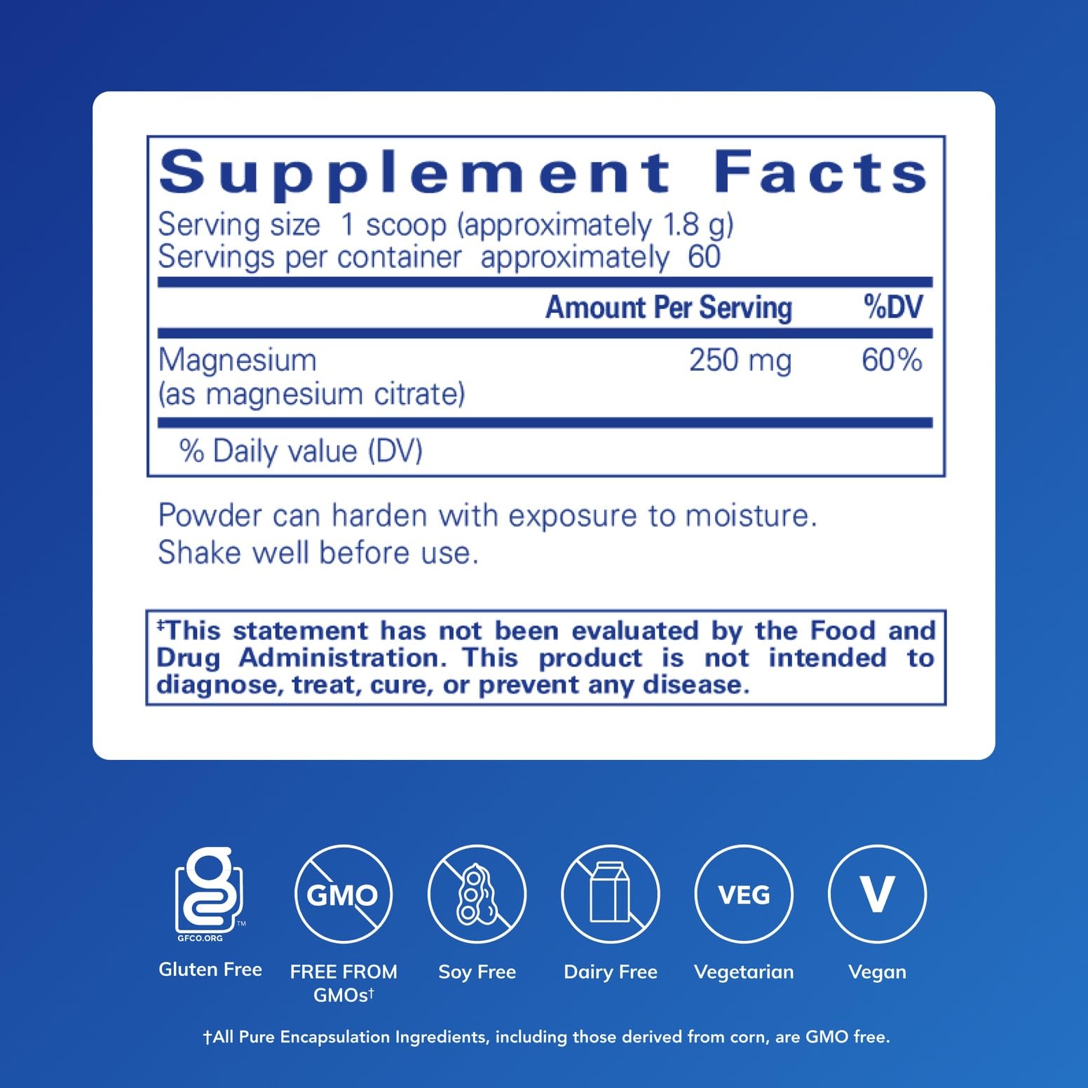 Pure Encapsulations Magnésium Poudre : dosage précis pour soutenir le métabolisme.