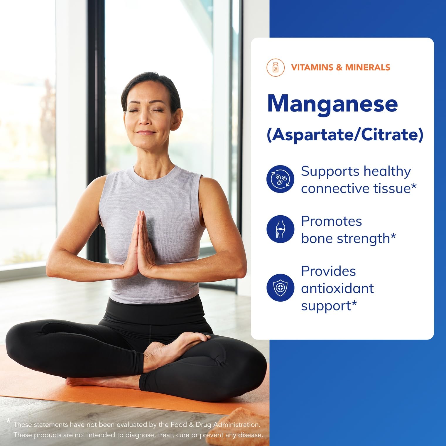 Pure Encapsulations Manganèse: dose quotidienne en capsules pour soutenir les tissus conjonctifs.