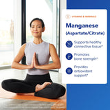 Pure Encapsulations Manganèse: dose quotidienne en capsules pour soutenir les tissus conjonctifs.