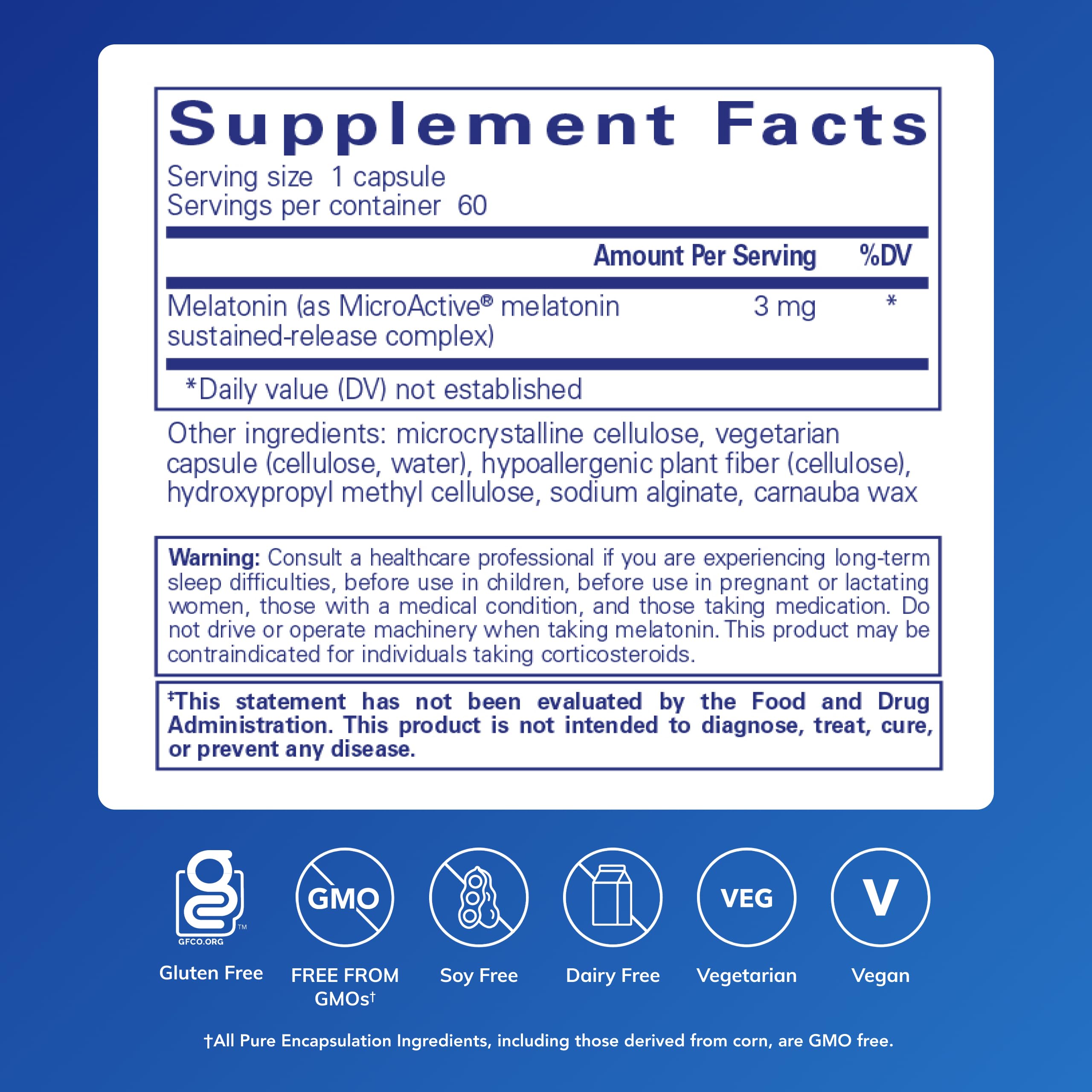 Gélules Pure Encapsulations Melatonin-SR en action pour une nuit plus reposante