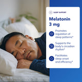 Pure Encapsulations Mélatonine 3 mg — étiquette montrant ingrédients et allergènes.