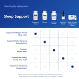 Flacon Pure Encapsulations Mélatonine 3 mg sur table de nuit.