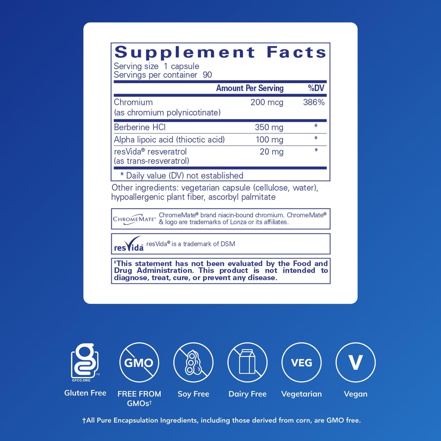 Pure Encapsulations Metabolic Xtra – étiquette claire avec composants et usages.