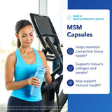 Ouverture de la bouteille MSM Pure Encapsulations prête pour la prise quotidienne