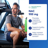 Étiquette claire NAC 900 mg Pure Encapsulations pour une utilisation régulière.