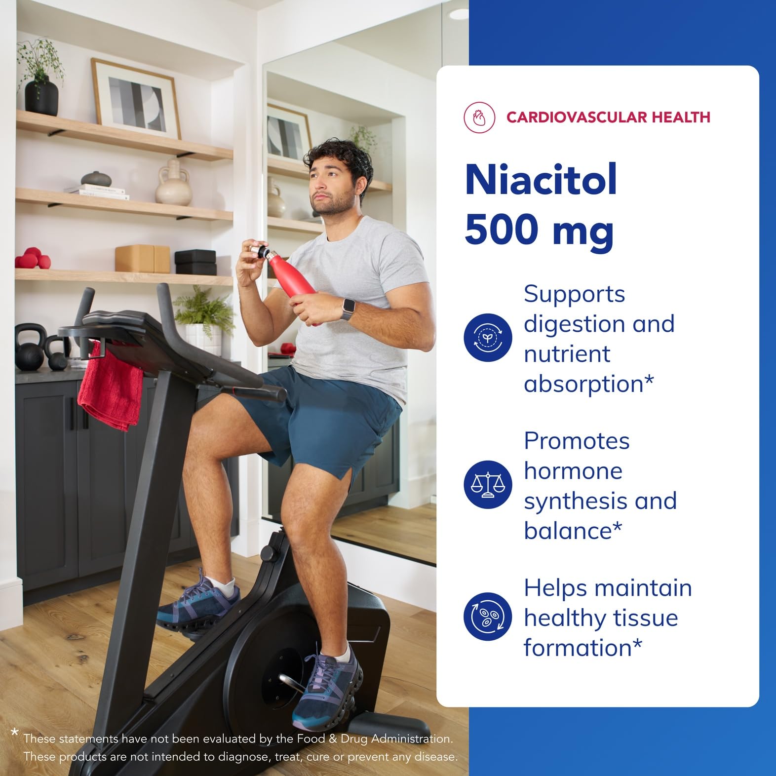 Étiquette Niacitol claire : informations lisibles sur les ingrédients.