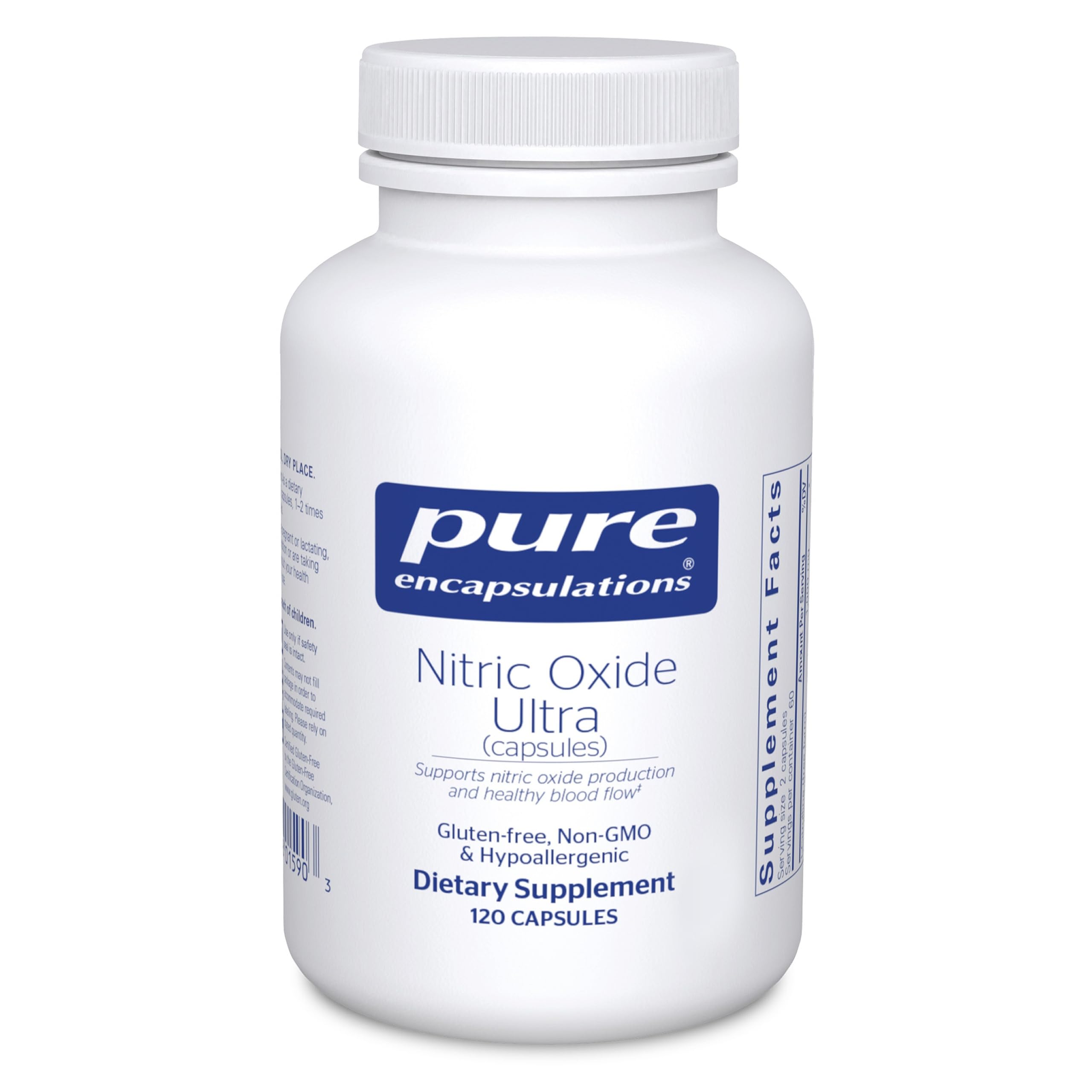 Pure Encapsulations Nitric Oxide Ultra – bouteille : soutien potentiel à la circulation et à la vitalité quotidienne.