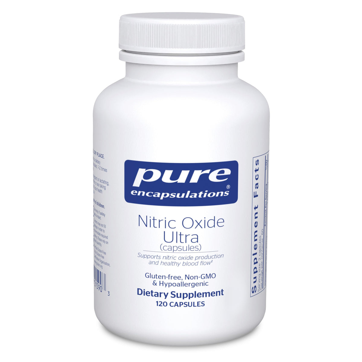 Pure Encapsulations Nitric Oxide Ultra – bouteille : soutien potentiel à la circulation et à la vitalité quotidienne.
