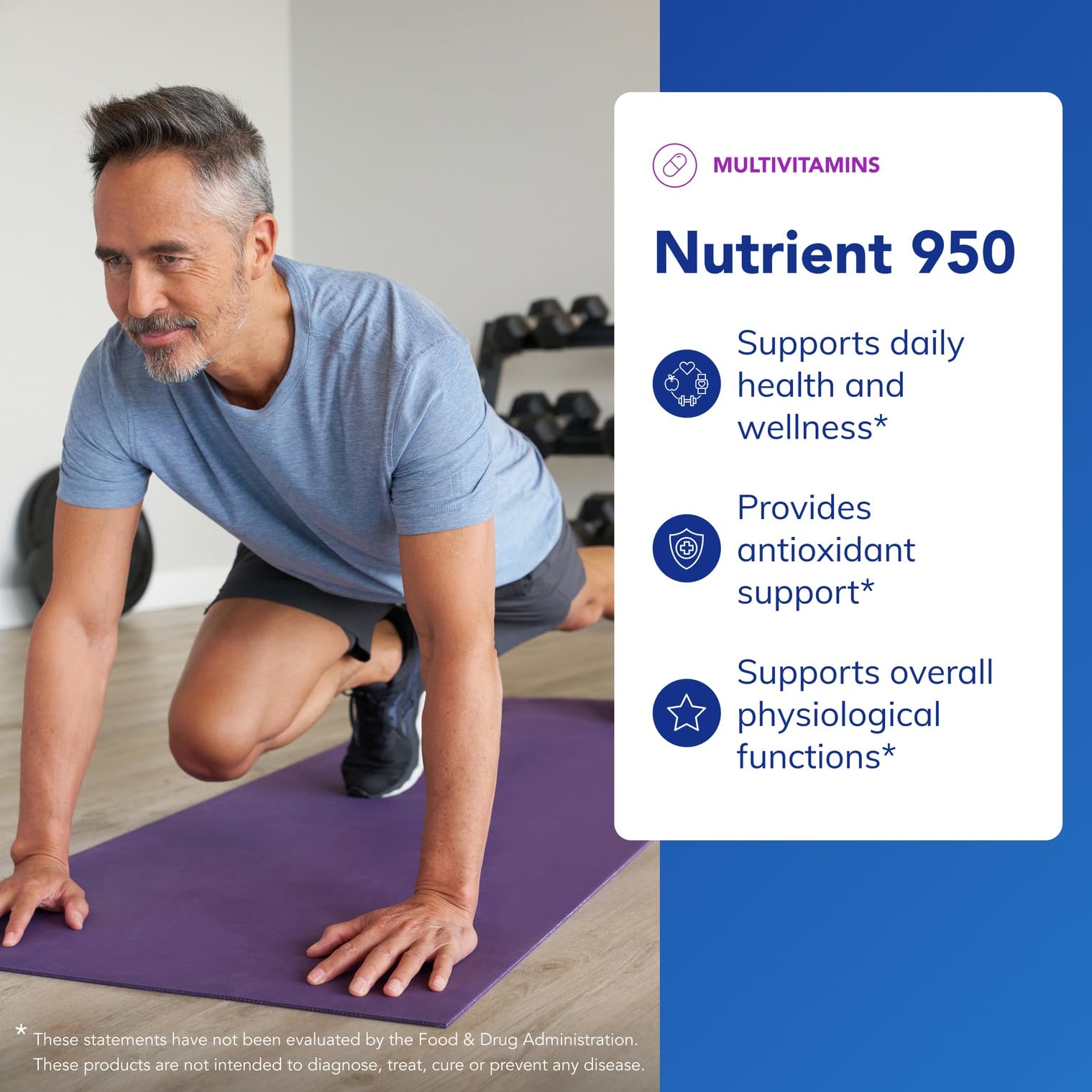 Étiquette Nutrient 950 lisible, indiquant le caractère sans allergènes.
