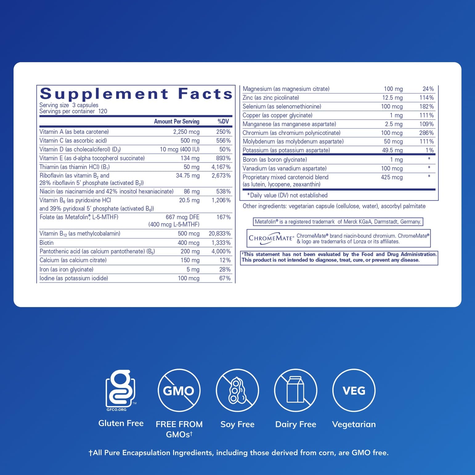 Pure Encapsulations Nutrient 950 – Gélules: absorption optimisée par des actifs.